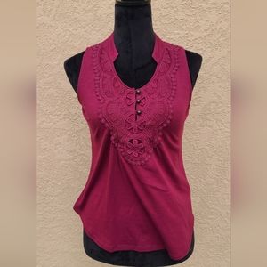 Burgundy tank
